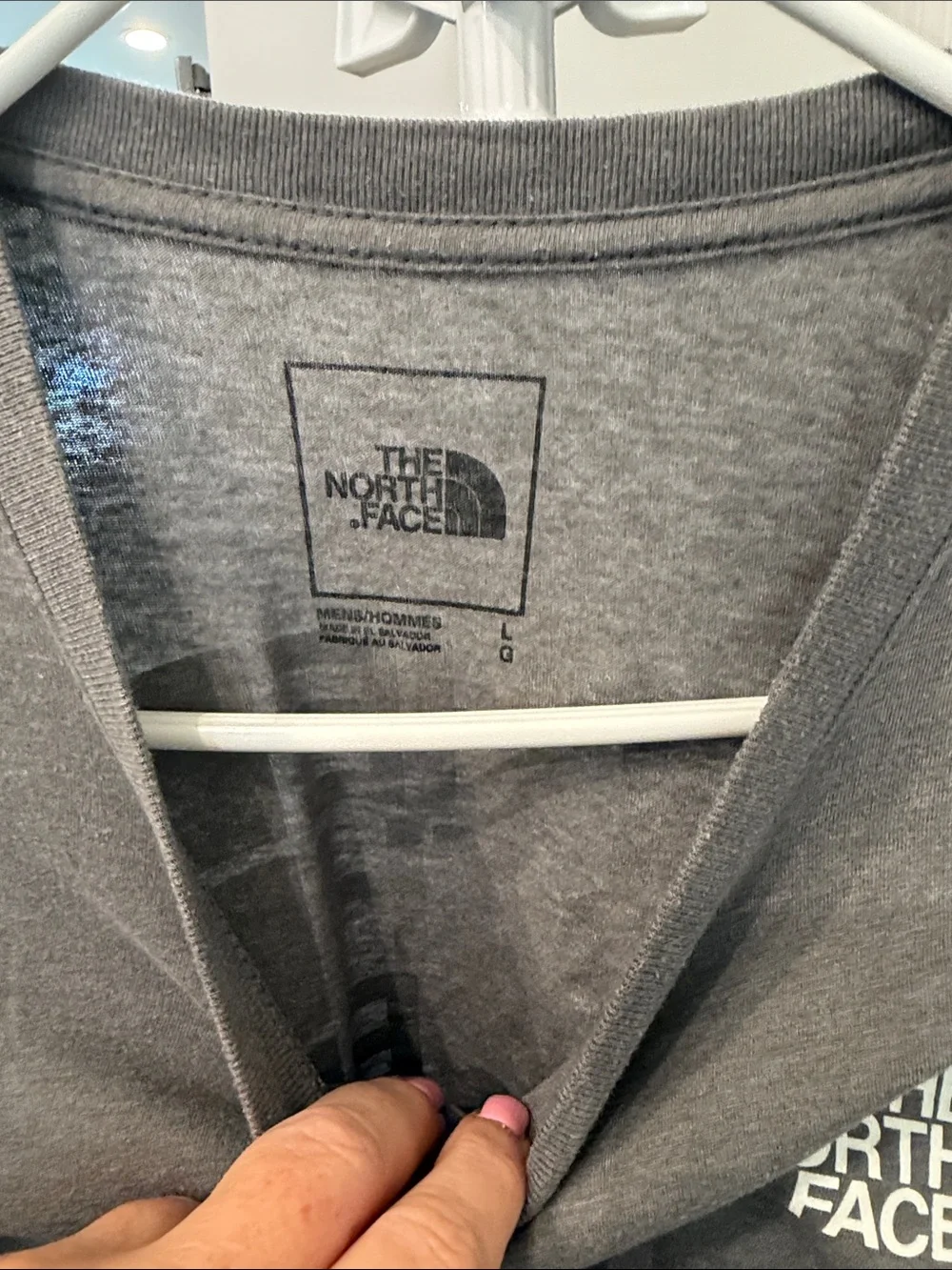 The North Face Men's Short Sleeve Logo Tee - Charcoal Gray Size Large